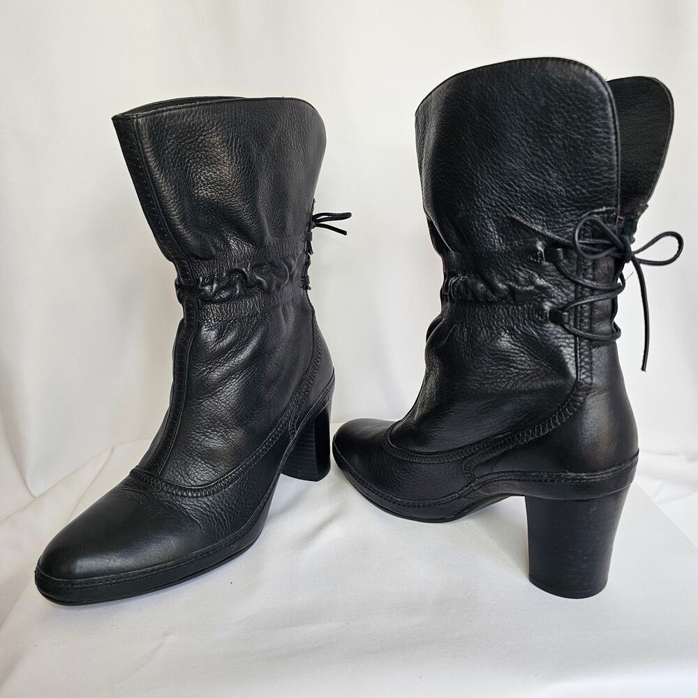 Clarks 6.5 Mid-Calf Leather Steampunk , Fairygrunge 90S Y2K - Picture 1 of 7